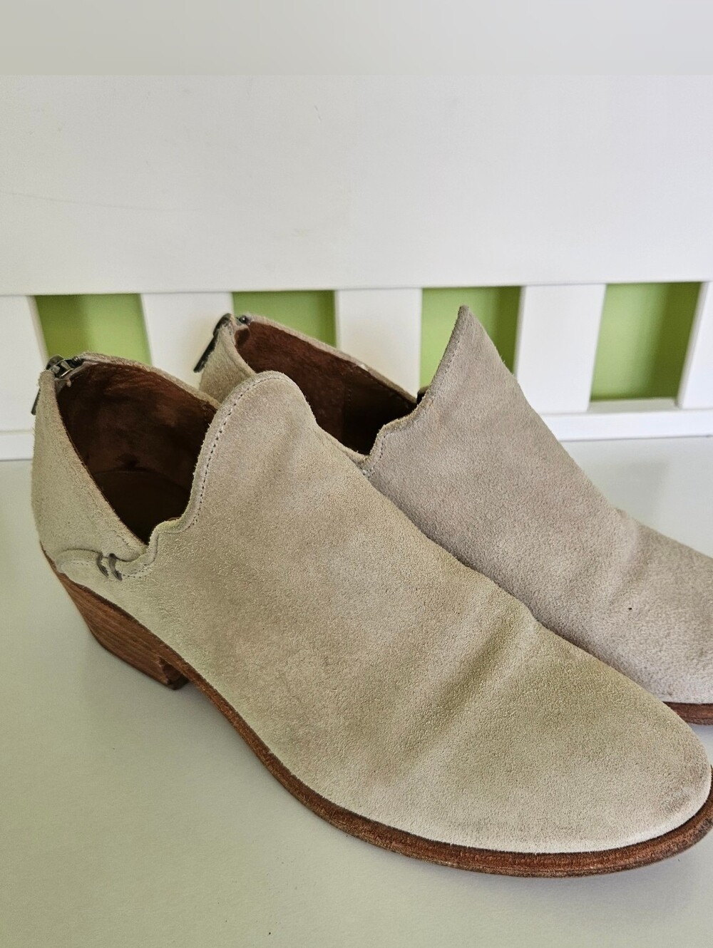 Frye Bootie With Back Zipper